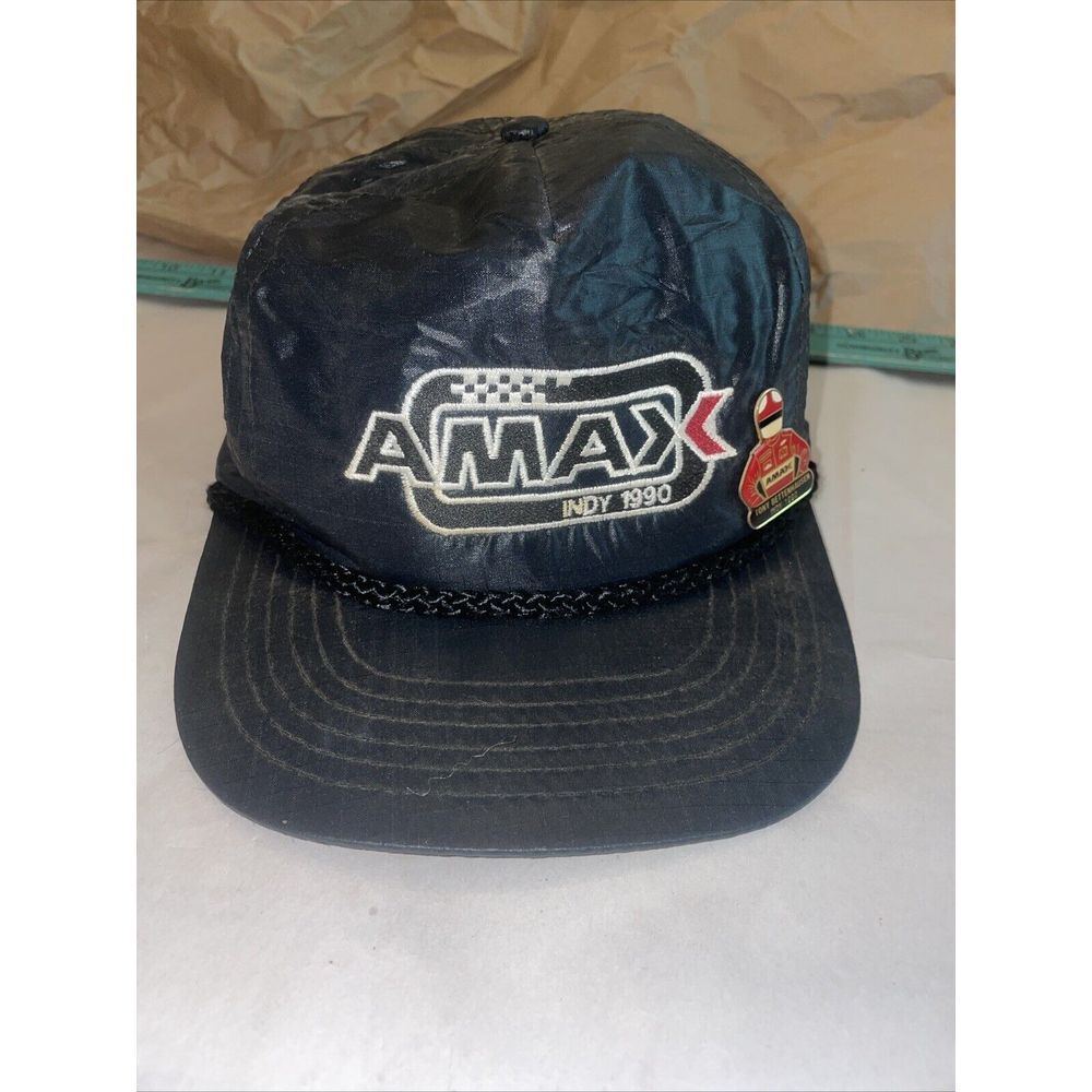 RARE! Tony Bettenhausen Indy‎ 1990 Pin With AMAX SnapBack Indy 1990 Hat